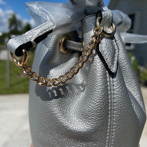 VICTORIA SECRET Mini Bucket Bag In Silver - Picture 7 of 15